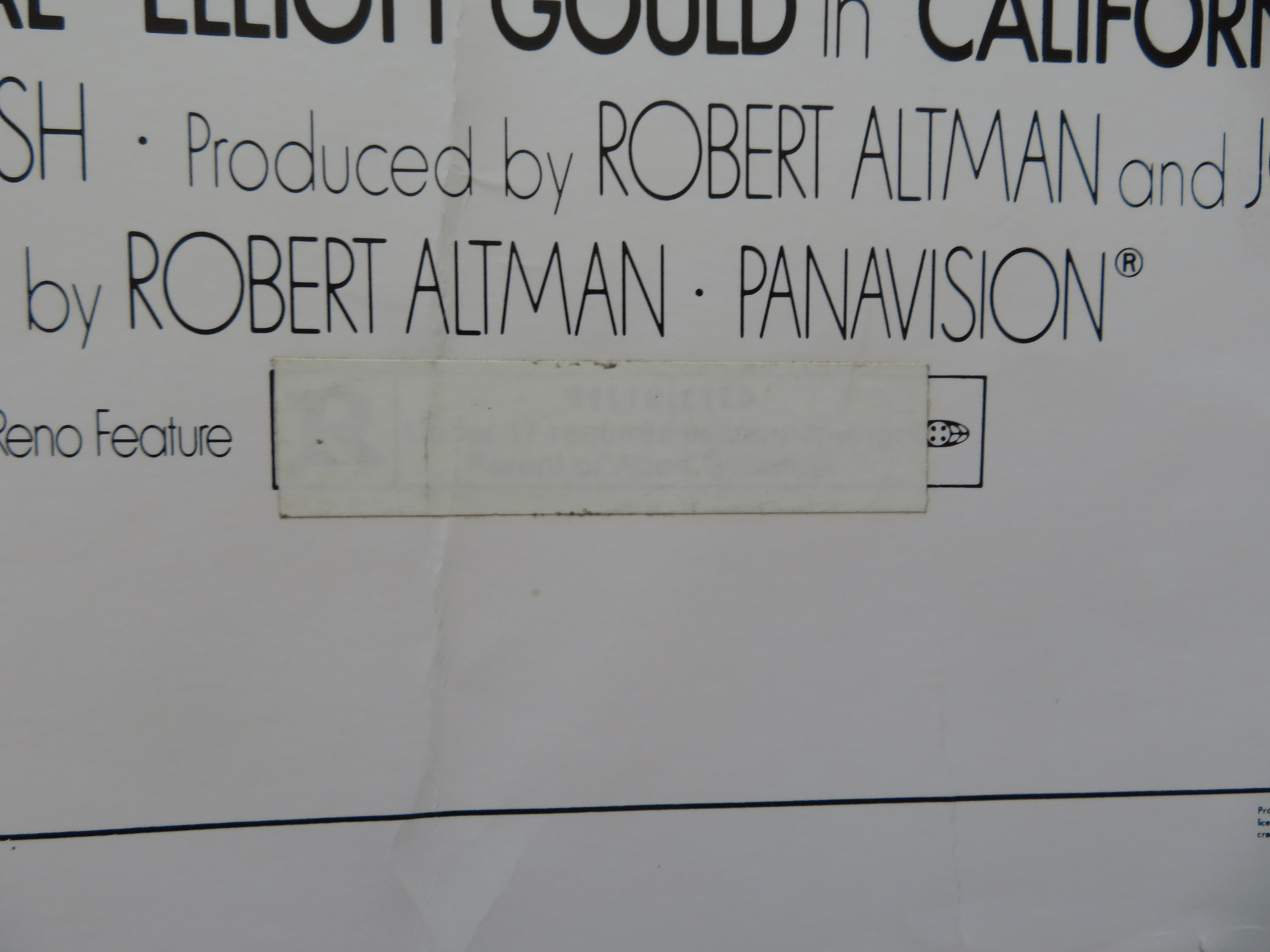 CALIFORNIA SPLIT US HALF SHEET (22"x 28") POSTER GEORGE SEGAL ELLIOTT GOULD 1974 Rendezvous Cinema Movie posters