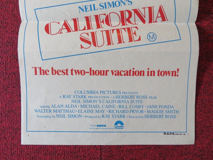 CALIFORNIA SUITE FOLDED AUSTRALIAN DAYBILL POSTER Jane Fonda Michael Caine 1978 - Rendezvous Cinema