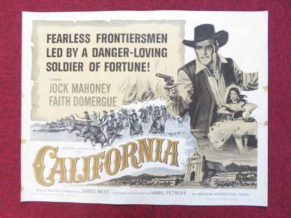 CALIFORNIA US HALF SHEET (22"x 28") POSTER JOCK MAHONEY FAITH DOMERGUE 1963 Rendezvous Cinema Movie posters