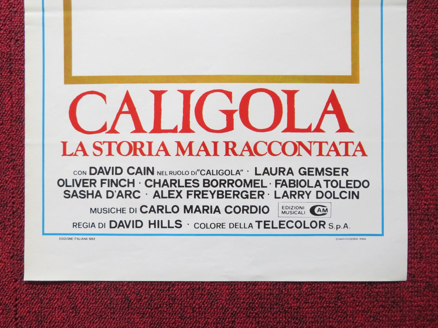 CALIGULA: THE UNTOLD STORY ITALIAN LOCANDINA POSTER DAVID CAIN LAURA GEMSER 1982 Rendezvous Cinema Movie posters