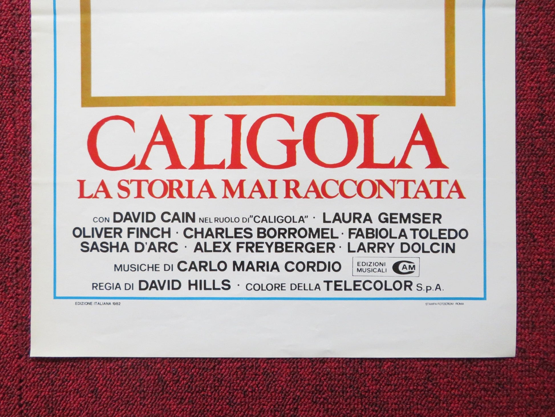 CALIGULA: THE UNTOLD STORY ITALIAN LOCANDINA POSTER DAVID CAIN LAURA GEMSER 1982 Rendezvous Cinema Movie posters