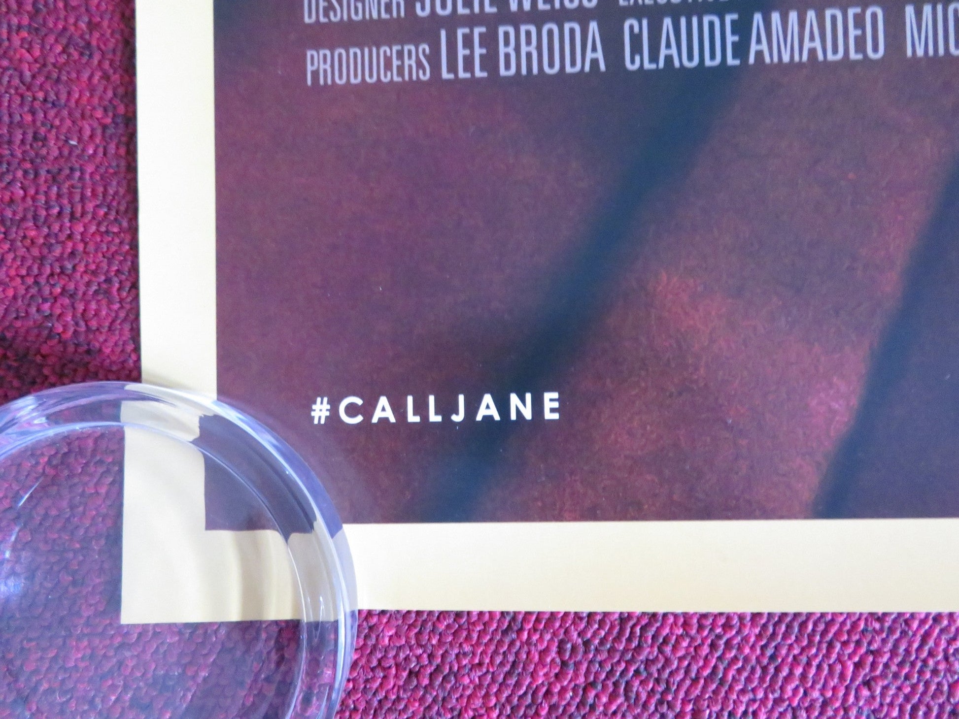 CALL JANE US ONE SHEET ROLLED POSTER ELIZABETH BANKS SIGOURNEY WEAVER 2022 Rendezvous Cinema Movie posters