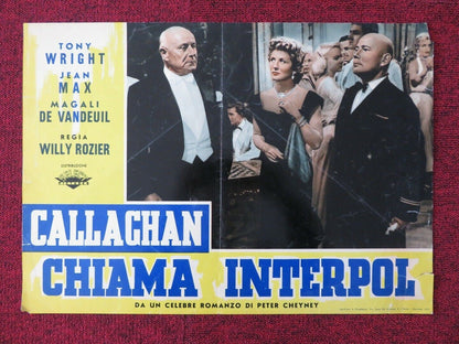 CALLACHAN CHIAMA INTERPOL ITALIAN FOTOBUSTA POSTER TONY WRIGHT JEAN MAX 1955 Movie posters