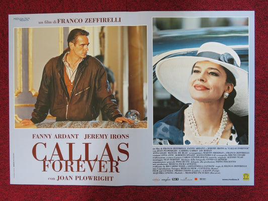 CALLAS FOREVER - A ITALIAN FOTOBUSTA POSTER FANNY ARDANT JEREMY IRONS 1990 Rendezvous Cinema Movie posters
