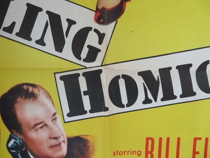 CALLING HOMICIDE US ONE SHEET POSTER BILL ELLIOTT LYLE TALBOT 1956 Movie posters