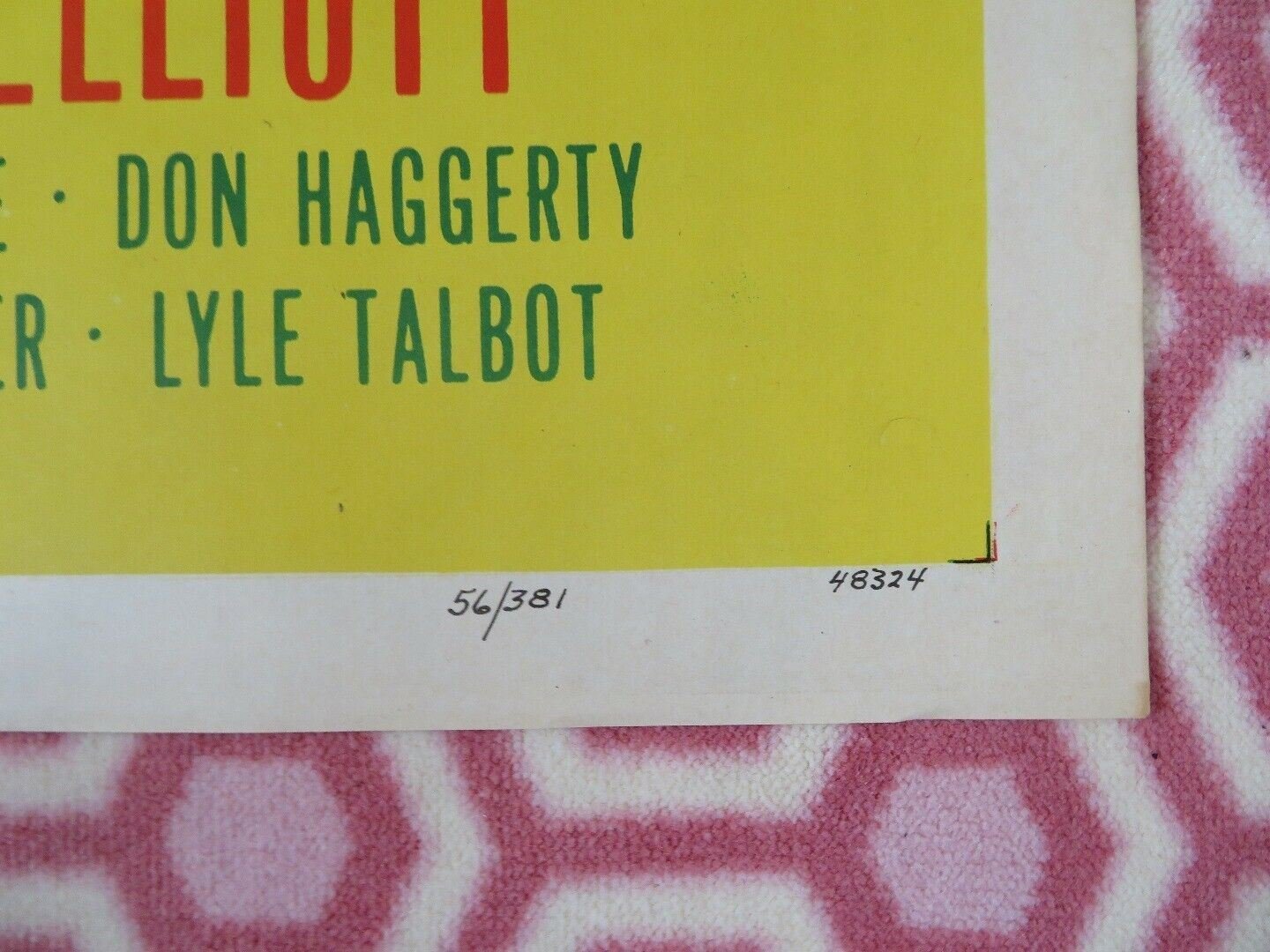 CALLING HOMICIDE US ONE SHEET POSTER BILL ELLIOTT LYLE TALBOT 1956 Movie posters