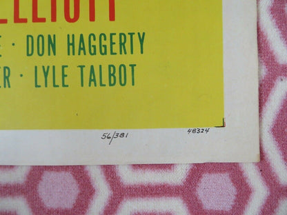 CALLING HOMICIDE US ONE SHEET POSTER BILL ELLIOTT LYLE TALBOT 1956 Movie posters