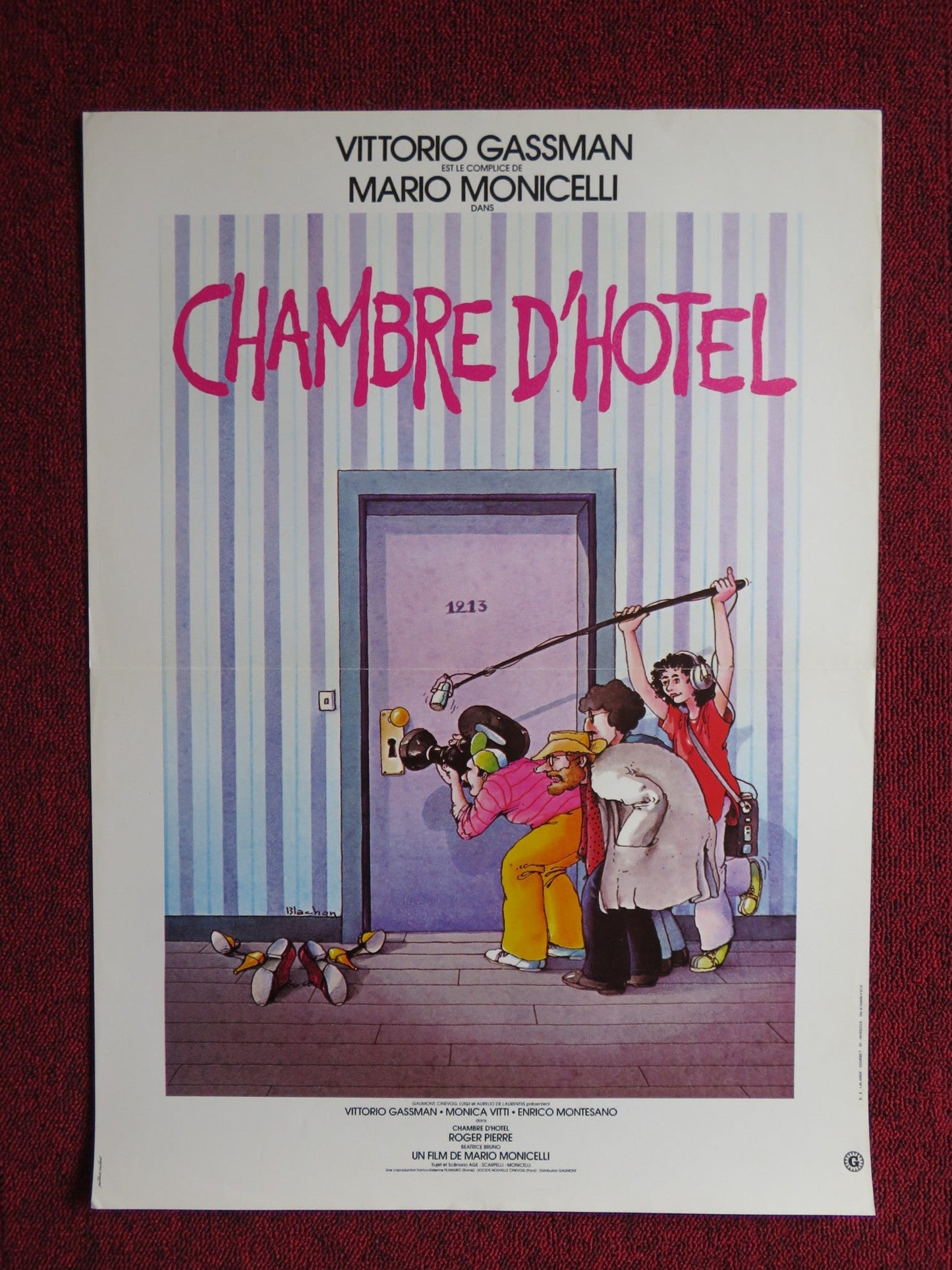 CAMERA D'ALBERGO FRENCH POSTER VITTORIO GASSMAN MONICA VITTI 1981 Rendezvous Cinema Movie posters