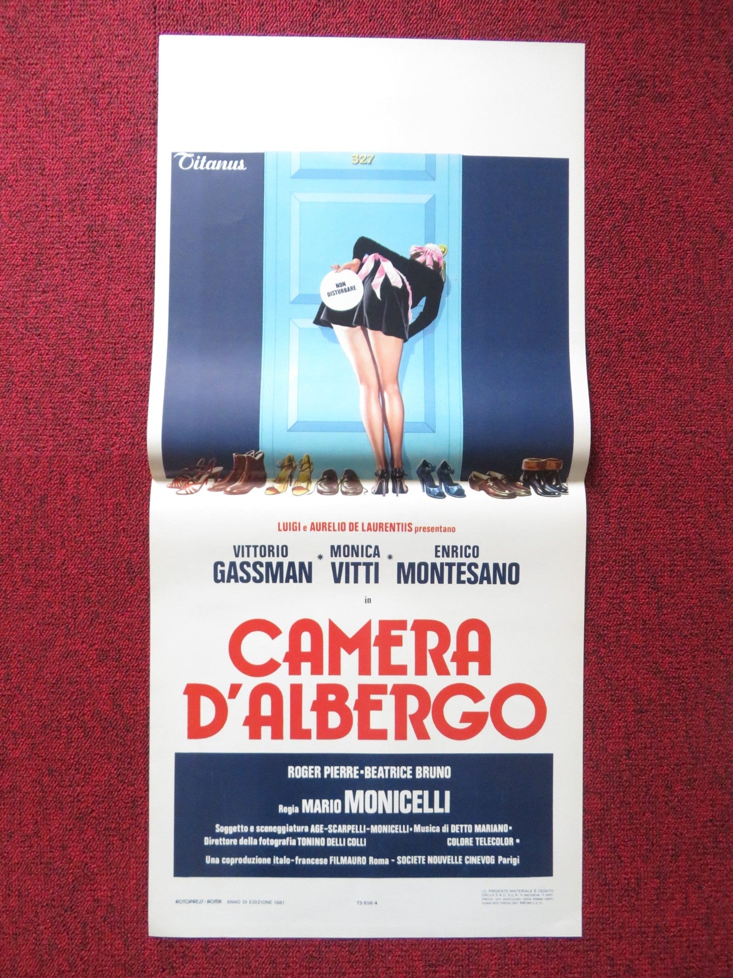 CAMERA D'ALBERGO ITALIAN LOCANDINA POSTER VITTORIO GASSMAN MONICA VITTI 1981 Rendezvous Cinema Movie posters