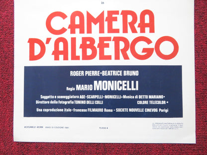 CAMERA D'ALBERGO ITALIAN LOCANDINA POSTER VITTORIO GASSMAN MONICA VITTI 1981 Rendezvous Cinema Movie posters
