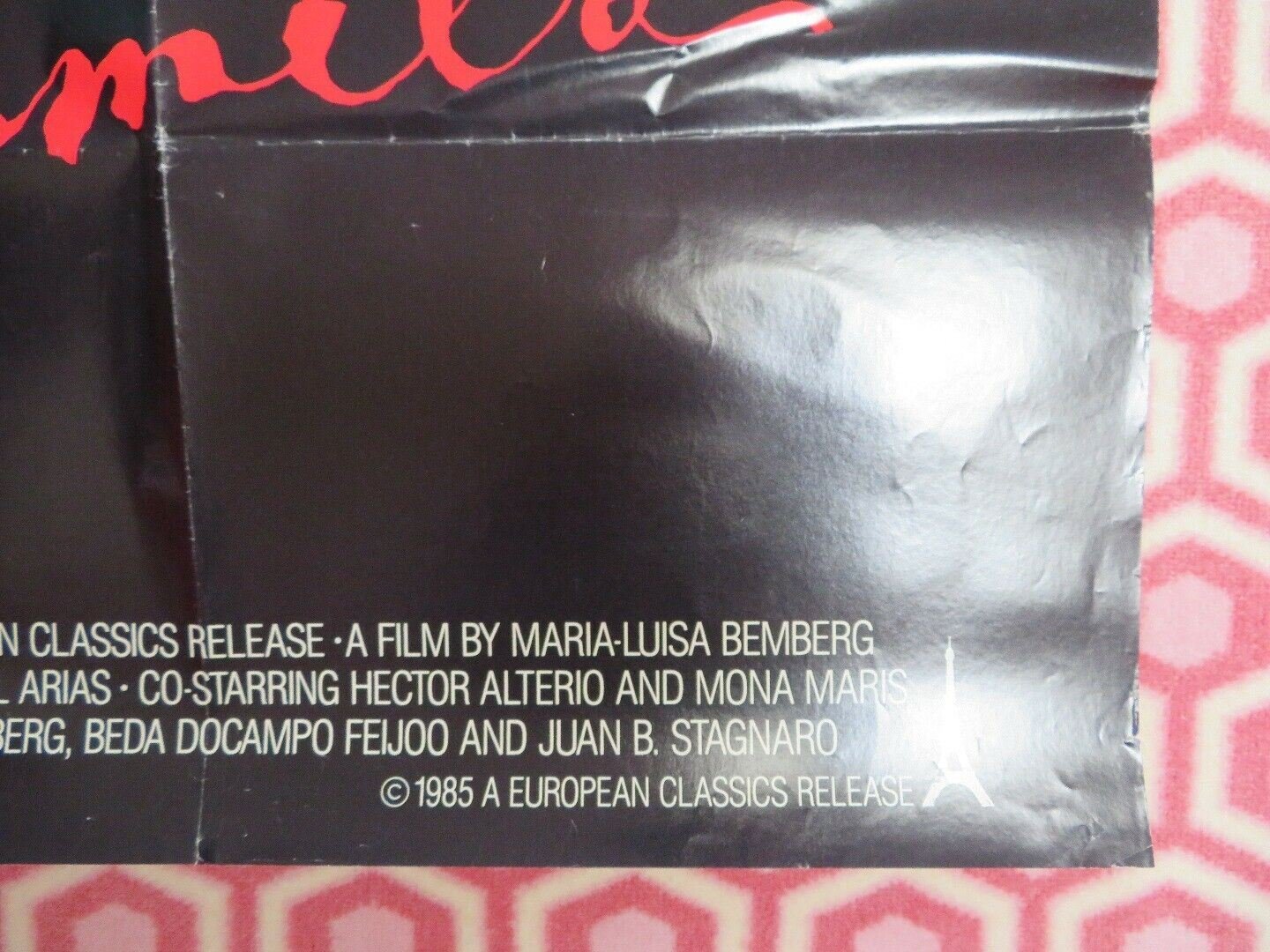 CAMILA US ONE SHEET POSTER SUSU PECORARO 1985 Movie posters