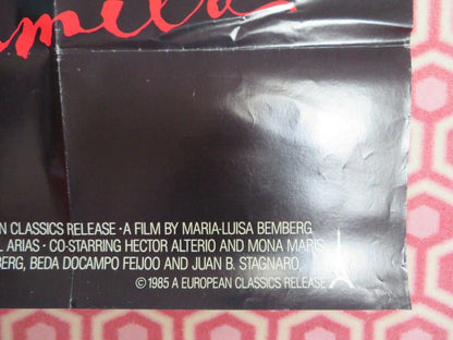 CAMILA US ONE SHEET POSTER SUSU PECORARO 1985 Movie posters