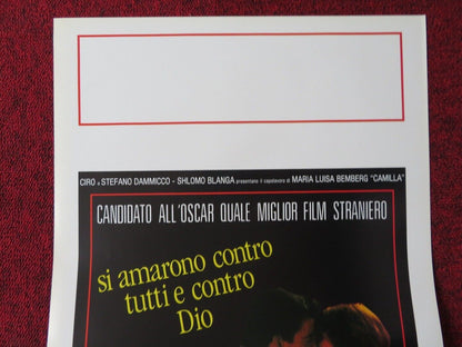 CAMILLA / Camila ITALIAN LOCANDINA (27.5"x13") POSTER SUSU PECORARO 1988 Movie posters
