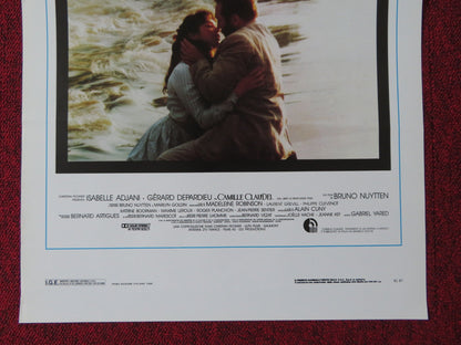 CAMILLE CLAUDEL ITALIAN LOCANDINA POSTER ISABELLE ADJANI GERARD DEPARDIEU 1989 Rendezvous Cinema Movie posters