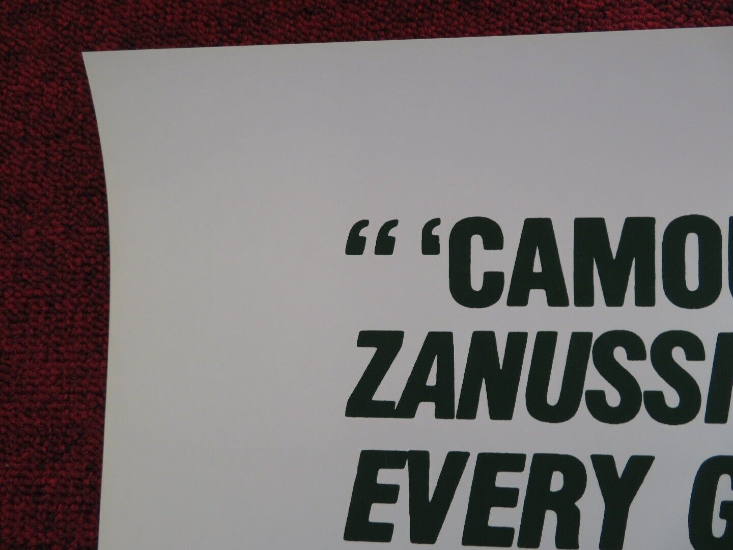 CAMOUFLAGE US ONE SHEET ROLLED POSTER PIOTR GARLICKI ZBIGNIEW ZAPASIEWICZ 1981 - Rendezvous Cinema