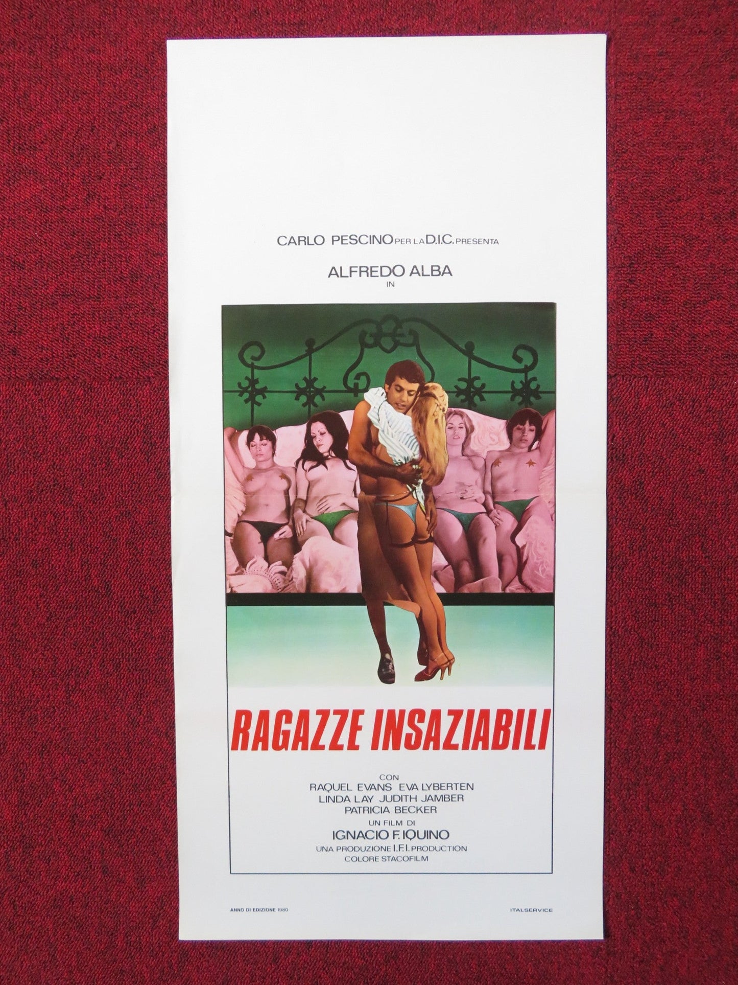 CAN YOU BE WITH 5 GIRLS AT ONCE? ITALIAN LOCANDINA POSTER ALFREDO ALBA 1980 Rendezvous Cinema Movie posters