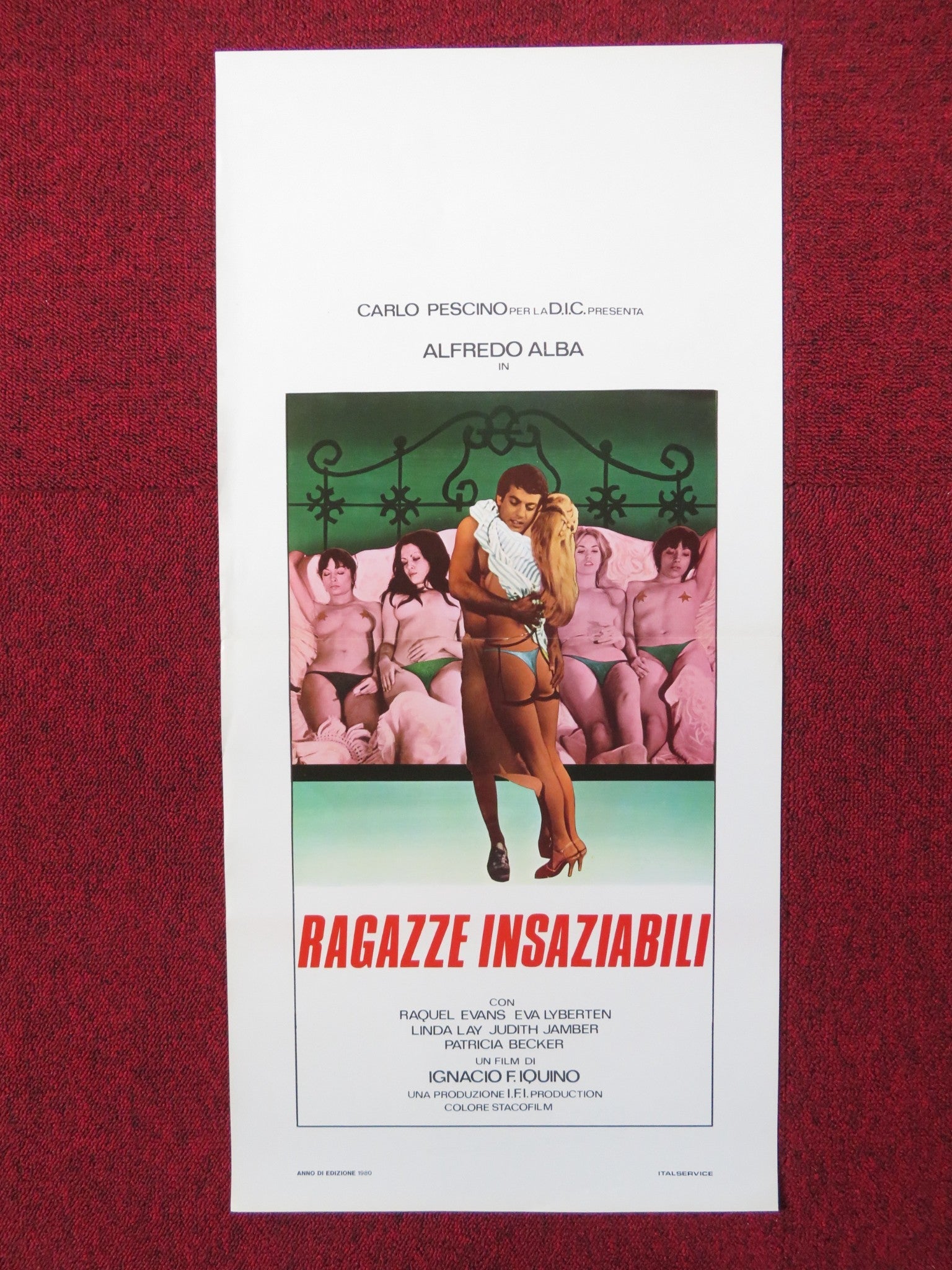 CAN YOU BE WITH 5 GIRLS AT ONCE? ITALIAN LOCANDINA POSTER ALFREDO ALBA 1980 Rendezvous Cinema Movie posters