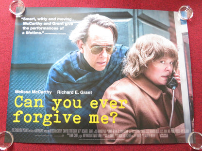 CAN YOU EVER FORGIVE ME? UK QUAD (30"x 40") ROLLED POSTER MELISSA MCCARTHY 2018 Rendezvous Cinema Movie posters