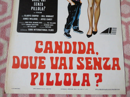 CANDIDA, DOVE VAI SENZA PILLOLA? ITALIAN LOCANDINA (27.5"x13") B FERRIS 1970 - Rendezvous Cinema