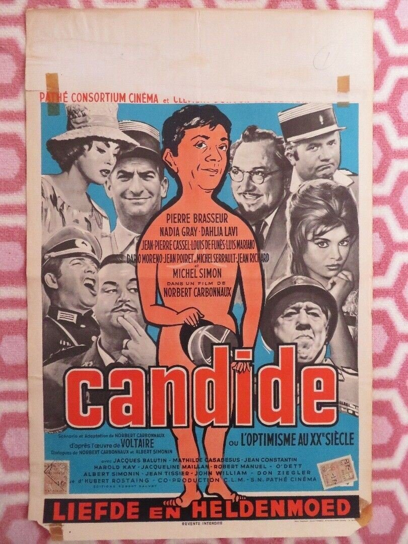 CANDIDE BELGIUM (22"x 14.5") POSTER PIERRE BRASSEUR NADIA GRAY Movie posters