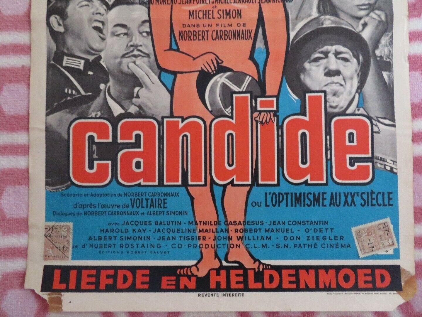 CANDIDE BELGIUM (22"x 14.5") POSTER PIERRE BRASSEUR NADIA GRAY Movie posters