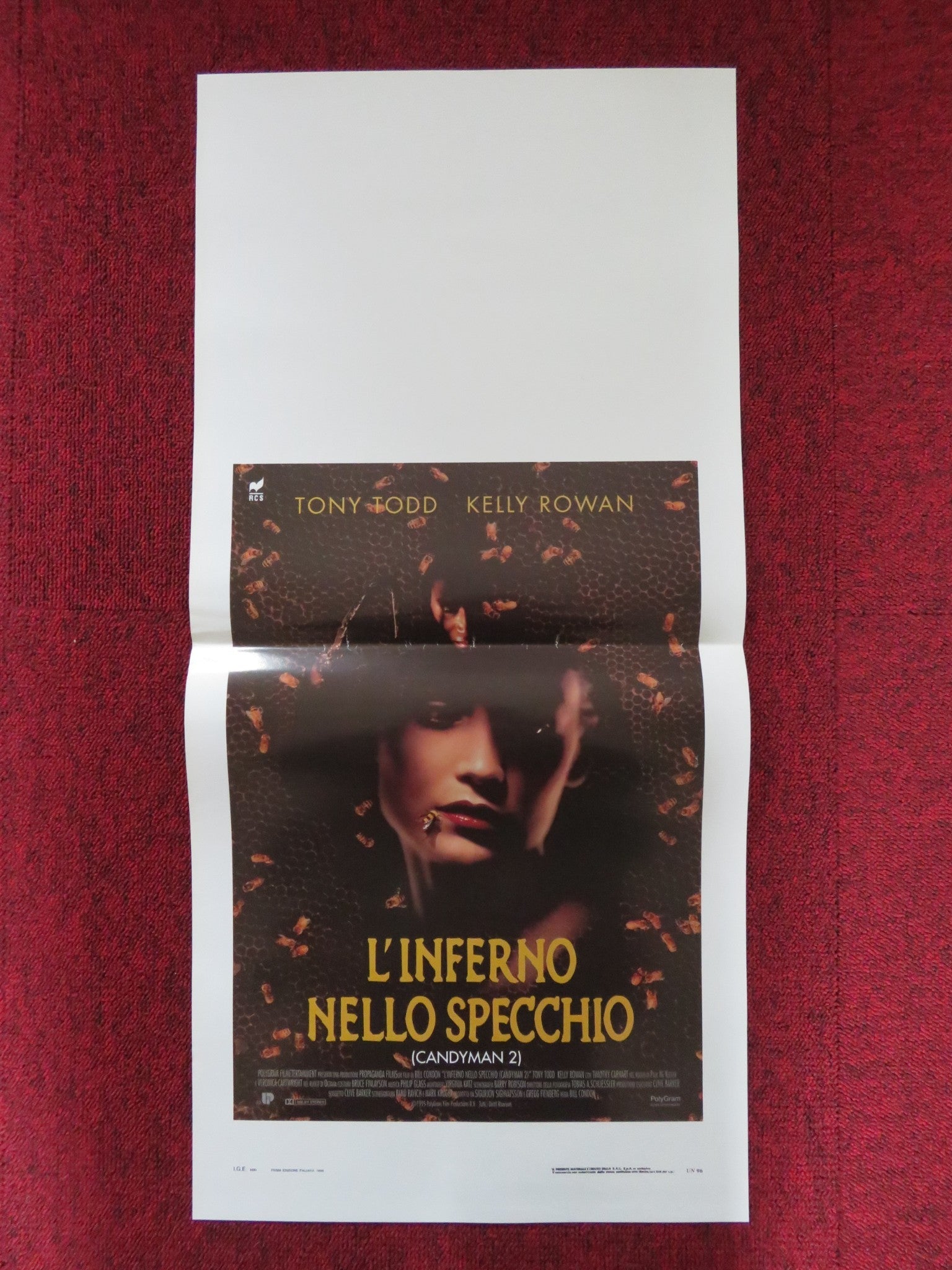 CANDYMAN: FAREWELL TO THE FLESH ITALIAN LOCANDINA POSTER TONY TODD K. ROWAN 1995 Rendezvous Cinema Movie posters
