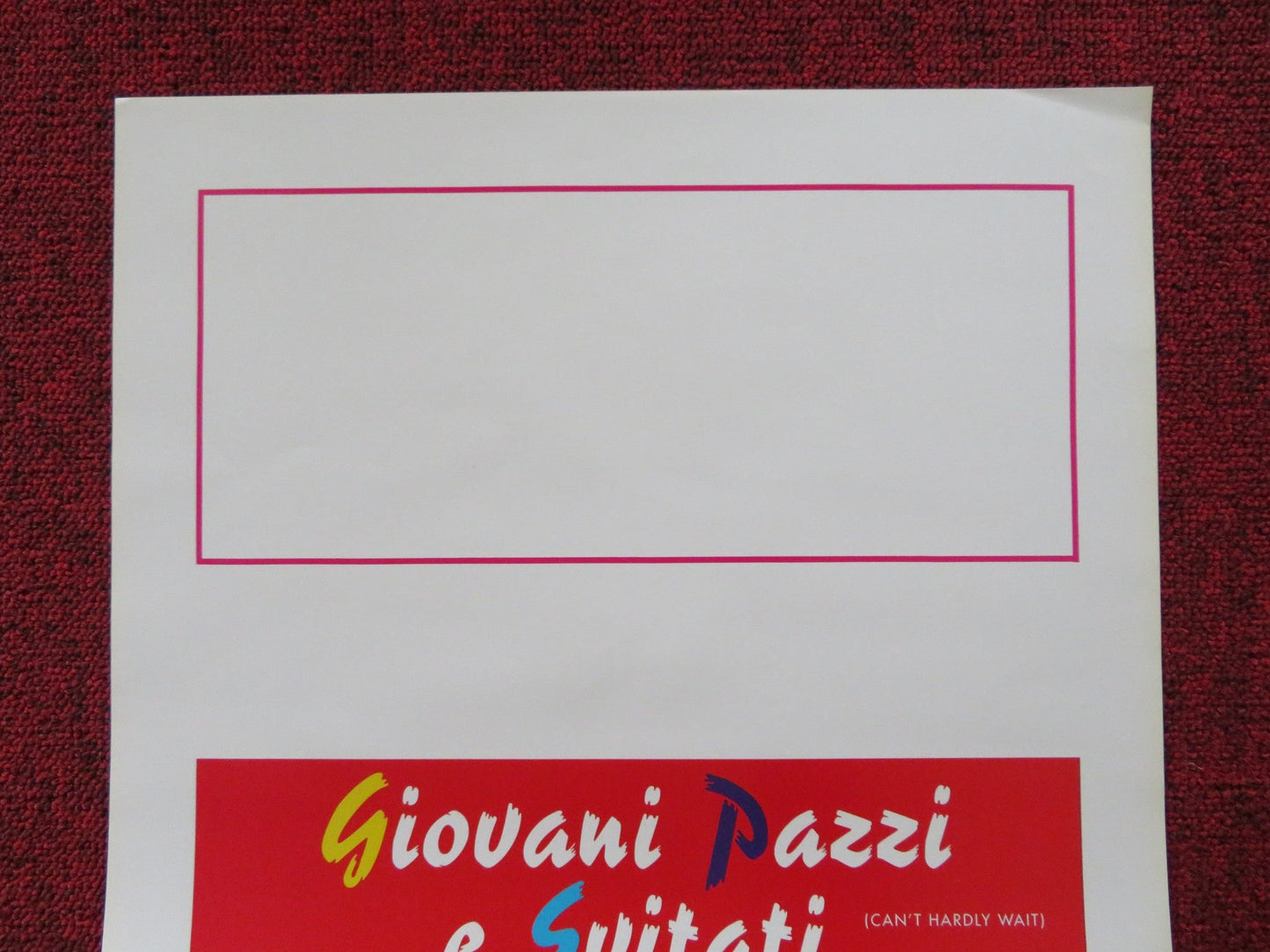 CAN'T HARDLY WAIT ITALIAN LOCANDINA POSTER JENNIFER LOVE HEWITT SETH GREEN 1998 Rendezvous Cinema Movie posters