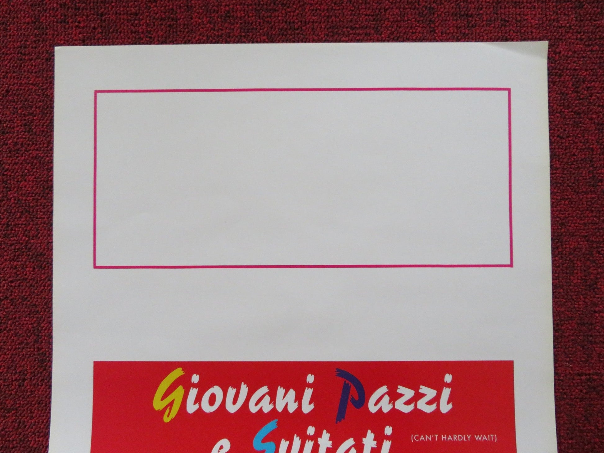 CAN'T HARDLY WAIT ITALIAN LOCANDINA POSTER JENNIFER LOVE HEWITT SETH GREEN 1998 Rendezvous Cinema Movie posters