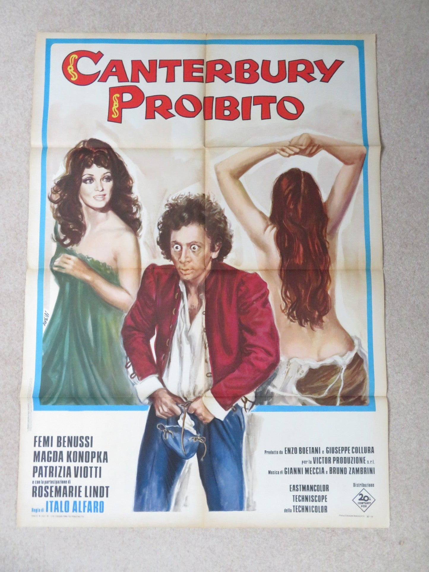 CANTERBURY PROIBITO ITALIAN 2 FOGLIO POSTER FEMI BENUSSI MAGDA KONOPKA 1972 Rendezvous Cinema Movie posters