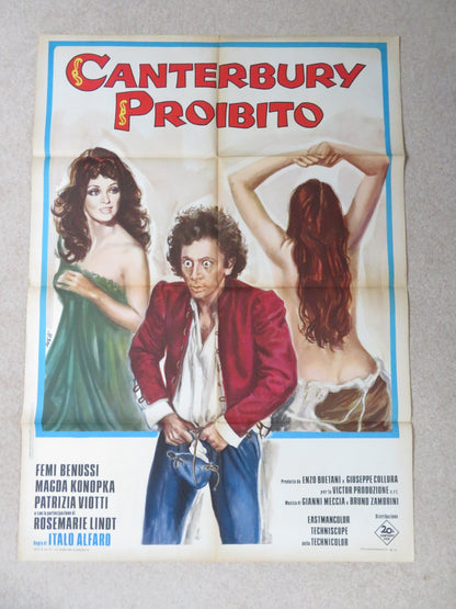 CANTERBURY PROIBITO ITALIAN 2 FOGLIO POSTER FEMI BENUSSI MAGDA KONOPKA 1972 Rendezvous Cinema Movie posters