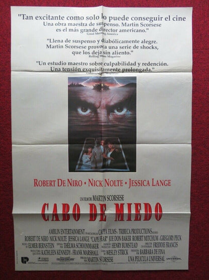 CAPE FEAR FOLDED ARGENTINA POSTER SCORSESE ROBERT DE NIRO NICK NOLTE J. LEWIS - Rendezvous Cinema