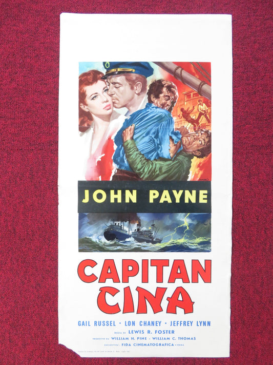 CAPITAN CINA / CAPTAIN CHINA ITALIAN LOCANDINA POSTER JOHN PAYNE G. RUSSELL 1950 Rendezvous Cinema Movie posters