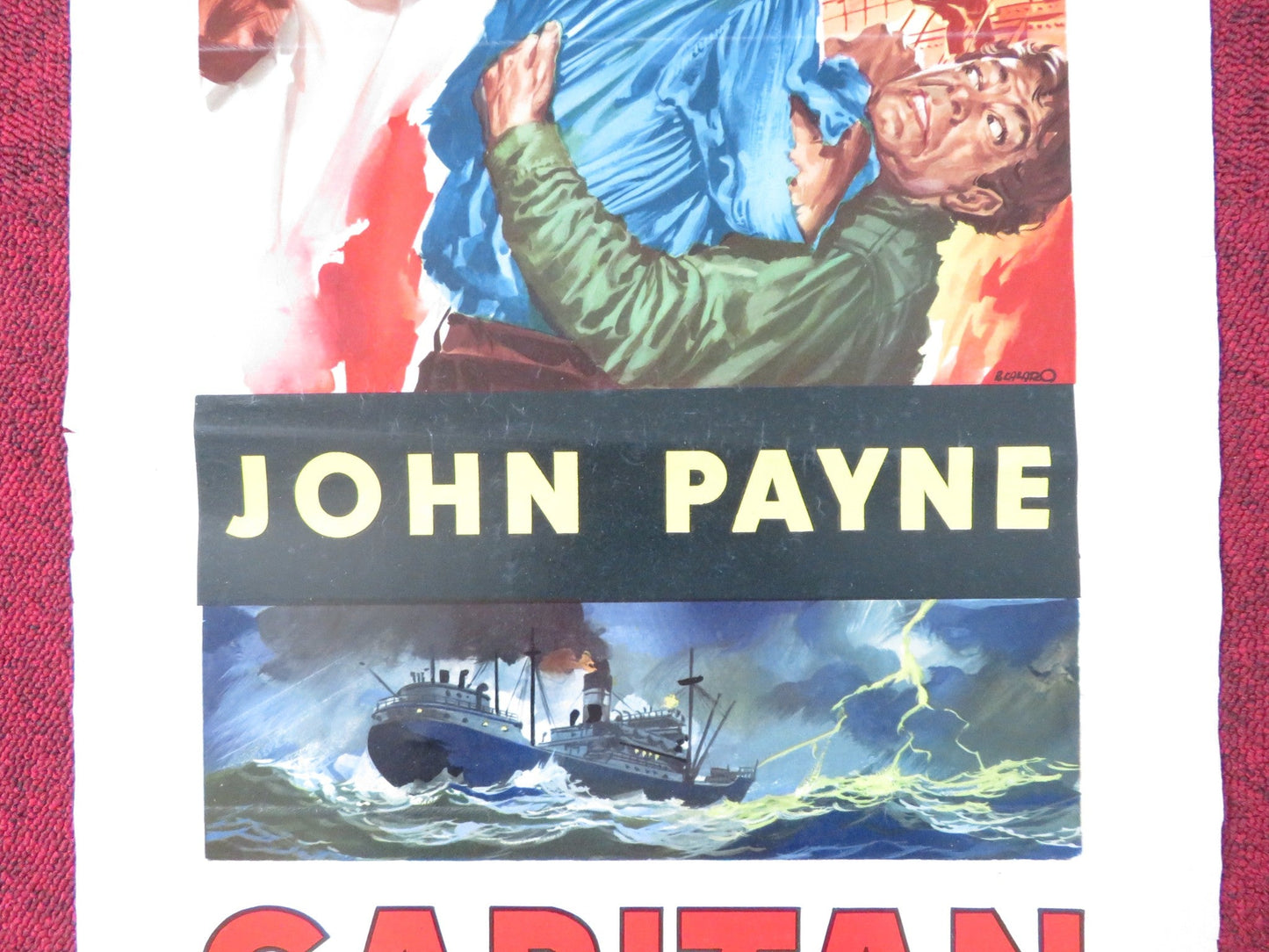 CAPITAN CINA / CAPTAIN CHINA ITALIAN LOCANDINA POSTER JOHN PAYNE G. RUSSELL 1950 Rendezvous Cinema Movie posters