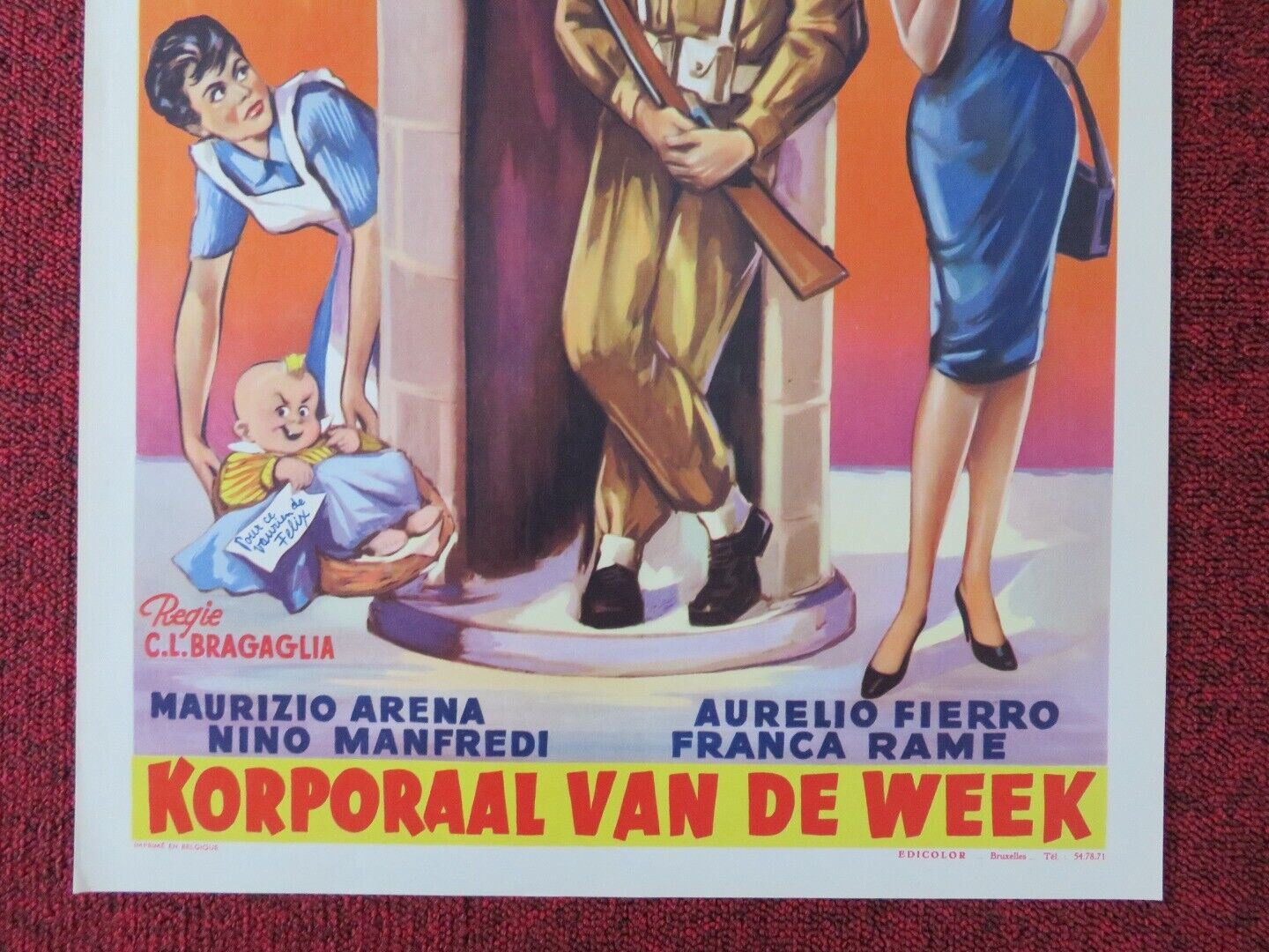 CAPORAL DE SEMAINE / CAPORALE DI GIORNATA BELGIUM (21.5"x14") POSTER 1958 Movie posters