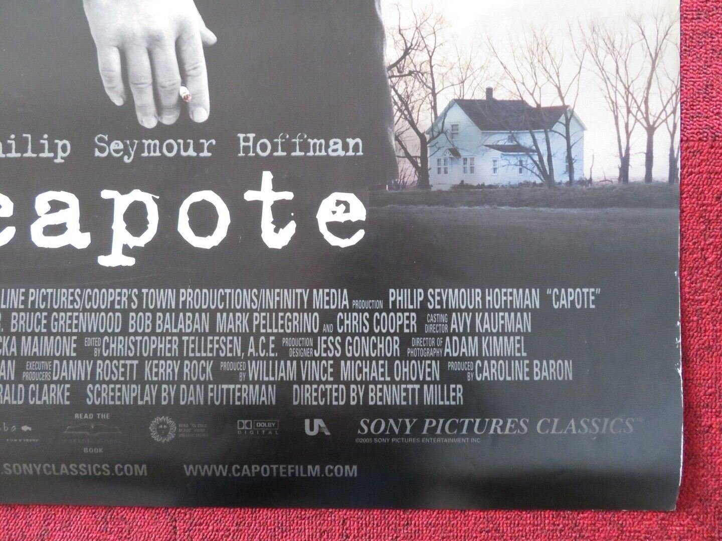 CAPOTE US ONE SHEET ROLLED POSTER PHILIP SEYMOUR HOFFMAN 2005 Movie posters
