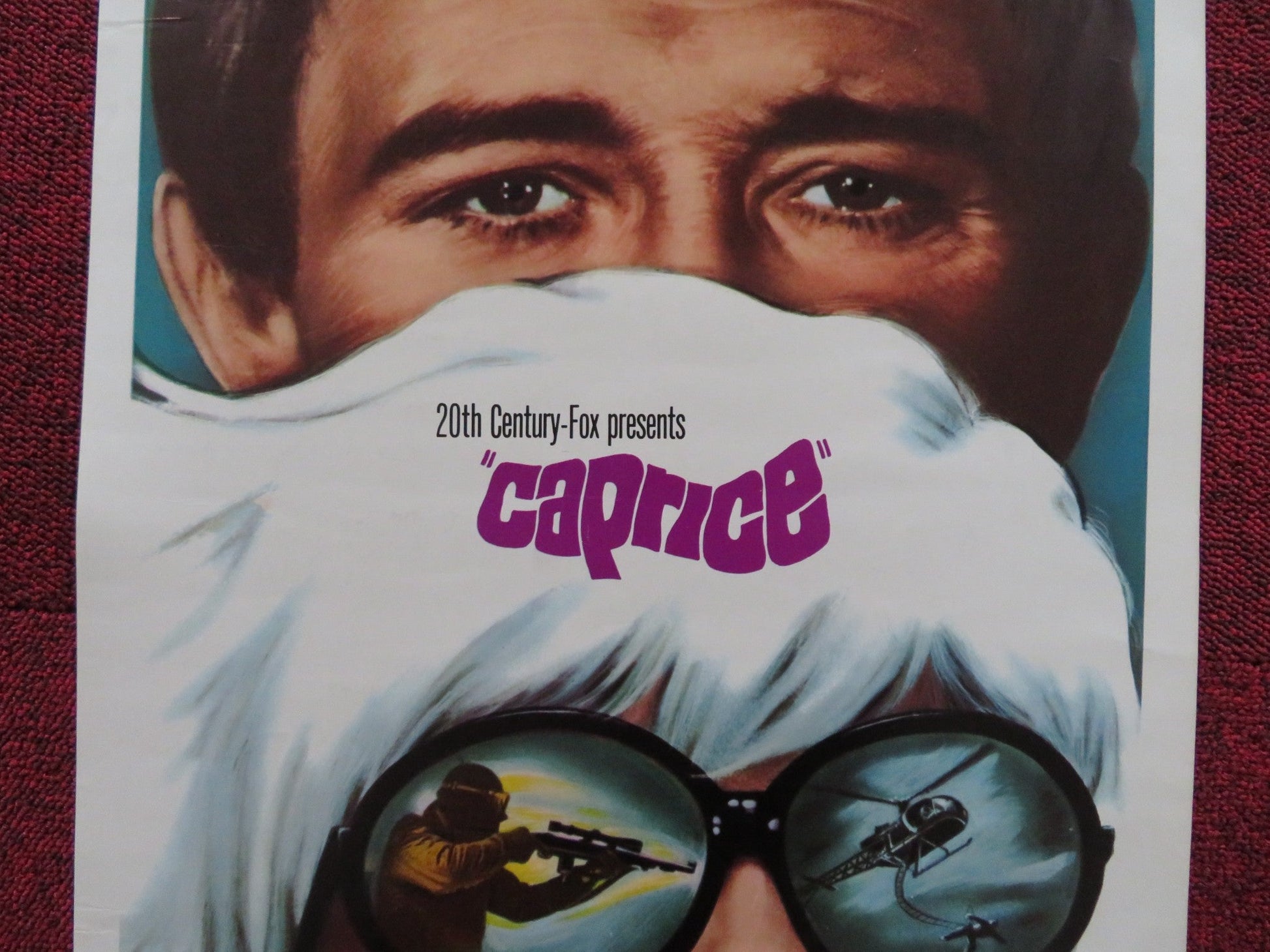 CAPRICE US INSERT (14"x 36") POSTER DORIS DAY RICHARD HARRIS 1967 Rendezvous Cinema Movie posters