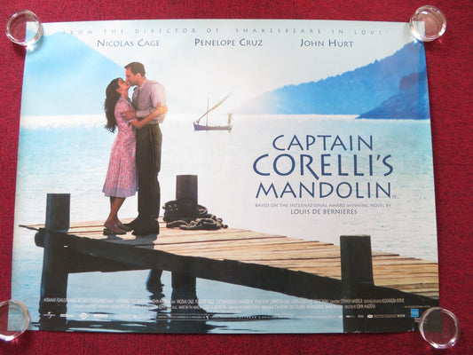 CAPTAIN CORELLI'S MANDOLIN - B UK QUAD (30"x 40") ROLLED POSTER NICOLAS CAGE 2001 Rendezvous Cinema Movie posters