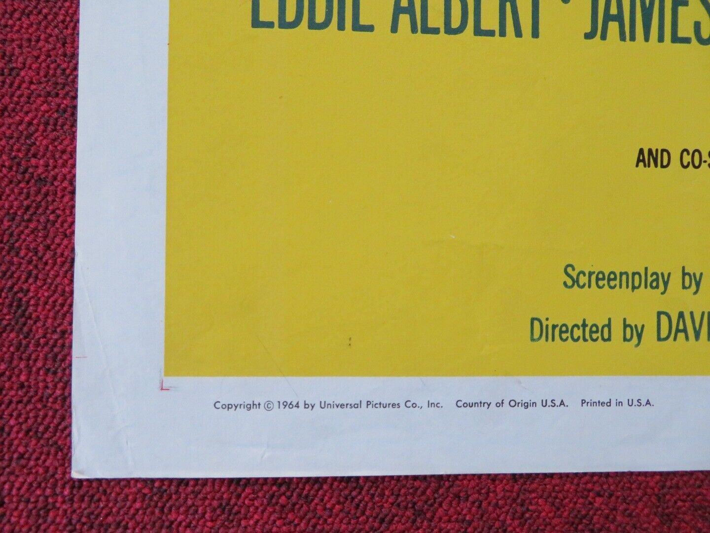 CAPTAIN NEWMAN, M.D. FOLDED US ONE SHEET POSTER GREGORY PECK TONY CURTIS 1964 Movie posters