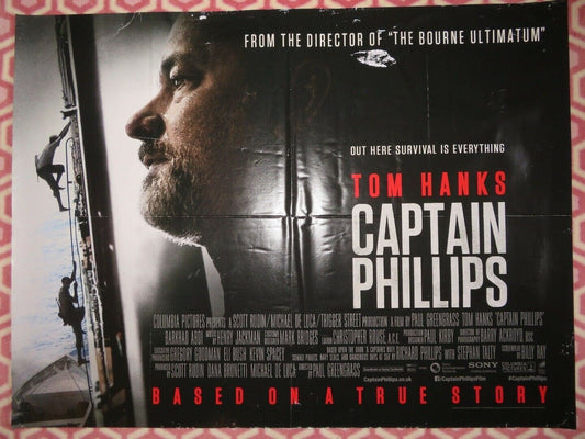 CAPTAIN PHILLIPS BRITISH QUAD (30"x 40")ROLLED POSTER TOM HANKS PAUL GREEN GRASS Rendezvous Cinema Movie posters