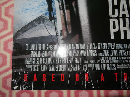 CAPTAIN PHILLIPS UK ONE SHEET (27"x 41") ROLLED POSTER TOM HANKS TRUE STORY 2013 Movie posters