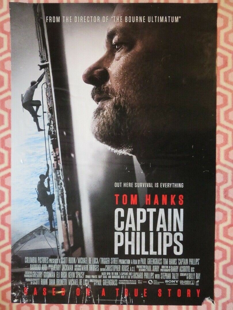 CAPTAIN PHILLIPS UK ONE SHEET (27"x 41") ROLLED POSTER TOM HANKS TRUE STORY 2013 Movie posters