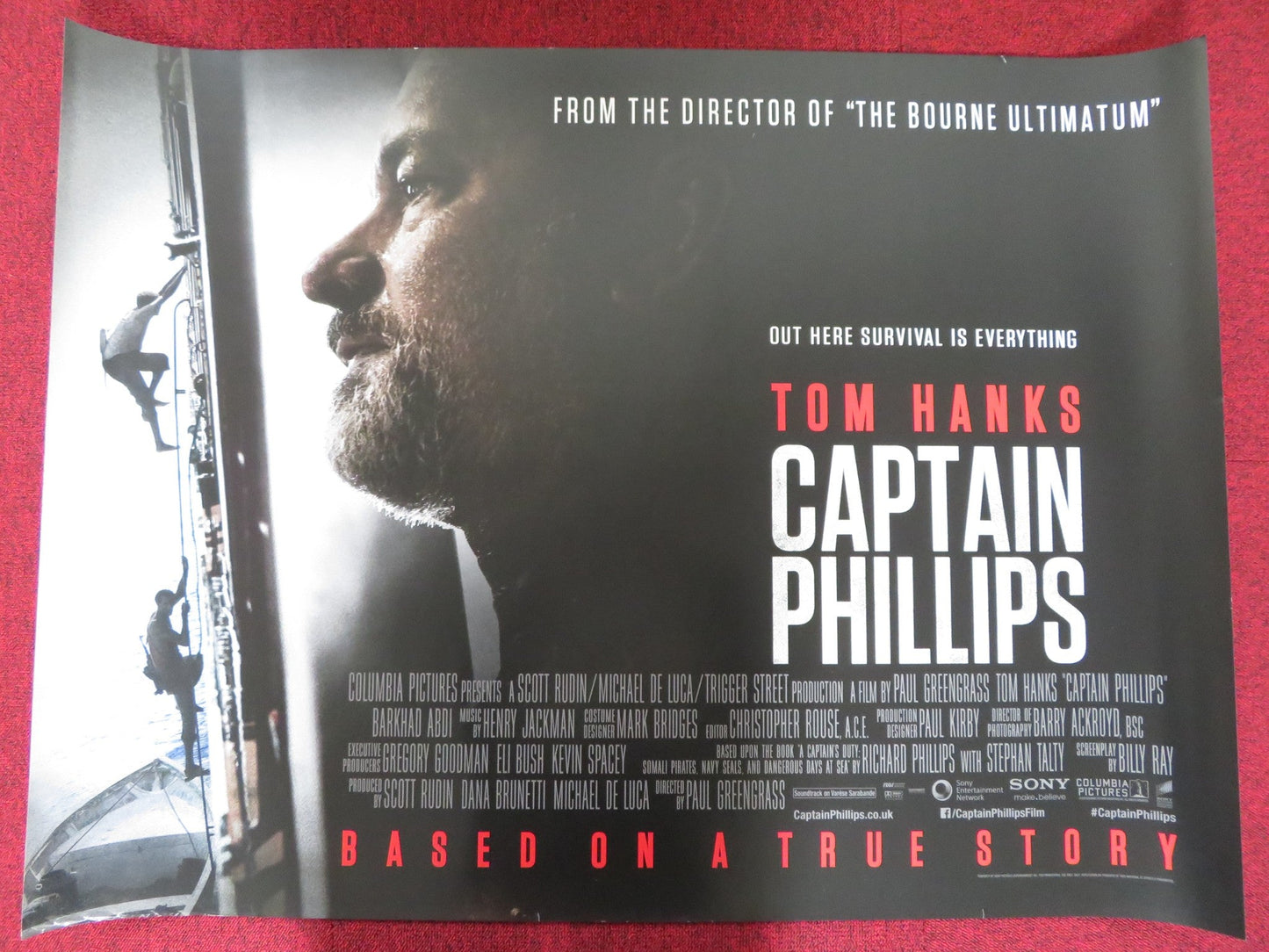 CAPTAIN PHILLIPS UK QUAD (30"x 40") ROLLED POSTER TOM HANKS C. KEENER 2013 Rendezvous Cinema Movie posters