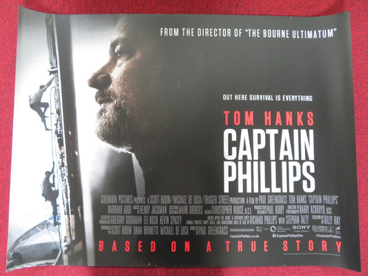 CAPTAIN PHILLIPS UK QUAD (30"x 40") ROLLED POSTER TOM HANKS C. KEENER 2013 Rendezvous Cinema Movie posters