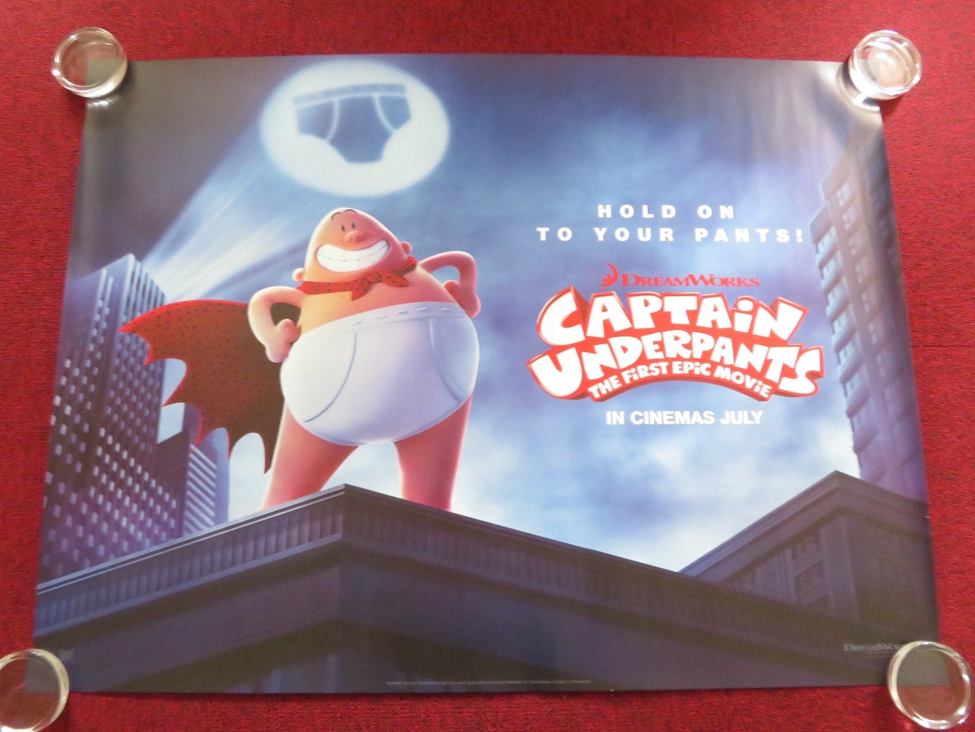 CAPTAIN UNDERPANTS: THE FIRST EPIC MOVIE UK QUAD ROLLED POSTER KEVIN HART 2017 Rendezvous Cinema Movie posters