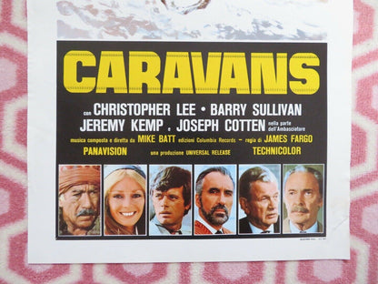 CARAVANS ITALIAN LOCANDINA (27.5"x13") POSTER ANTHONY QUINN BARRY SULLIVAN 1979 Movie posters
