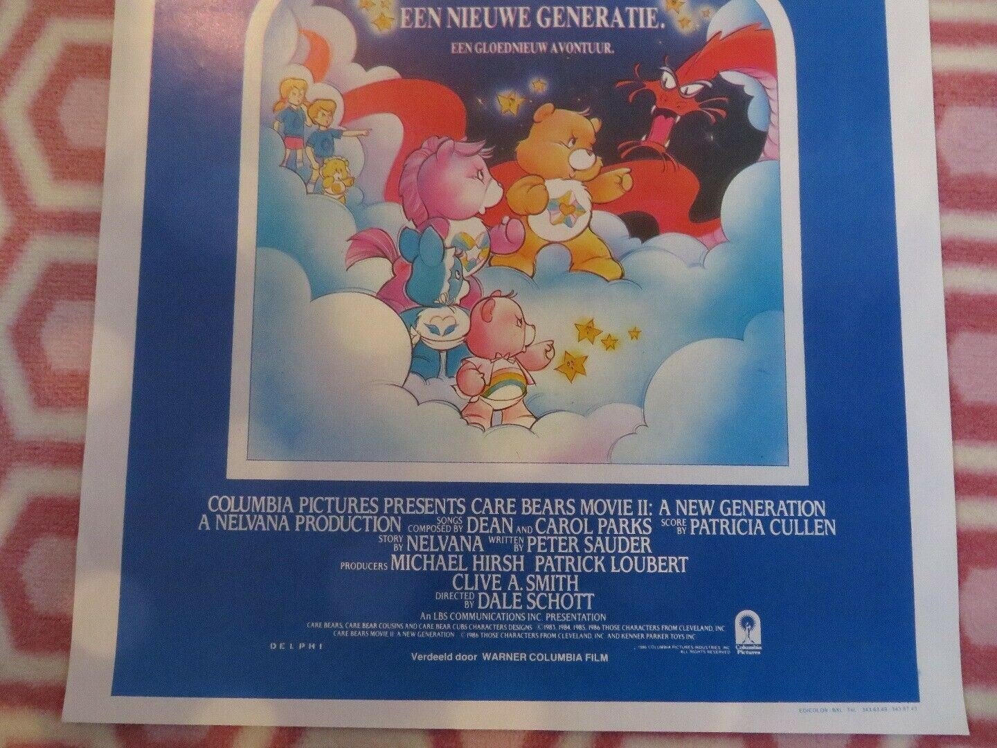 CARE BEARS 2: A New Generation BELGIUM (21.5"x 14.5") POSTER DALE SCHOTT 1986 Movie posters