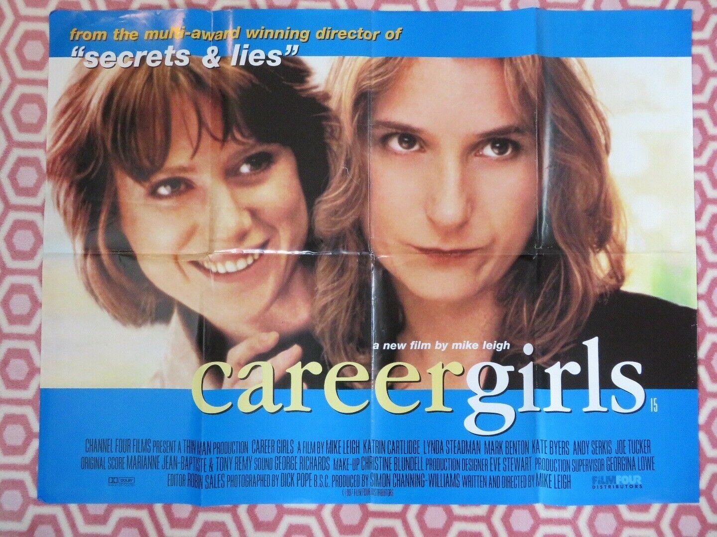 CAREER GIRLS QUAD (30"x 40") POSTER KATRIN CARTILDGE LYNDA STEADMAN Movie posters