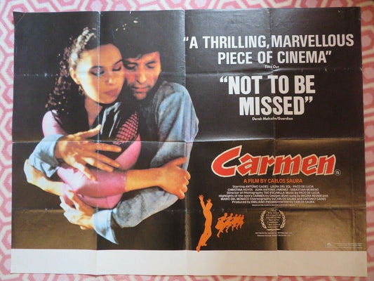 CARMEN BRITISH QUAD (30" x 40") POSTER ANTONI GADES LAURA DEL SOL CARLOS SAURA Movie posters
