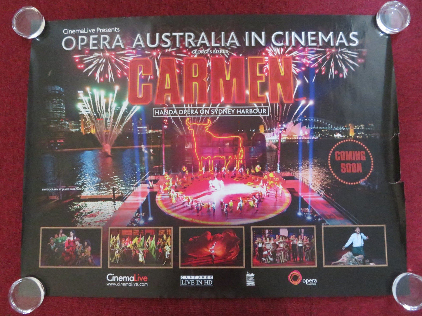 CARMEN HANDA OPERA ON SYDNEY HARBOUR UK QUAD ROLLED POSTER OPERA AUSTRALIA 2013 Rendezvous Cinema Movie posters
