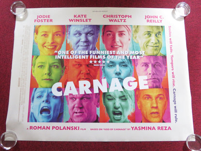 CARNAGE - A UK QUAD (30"x 40") ROLLED POSTER JODIE FOSTER KATE WINSLET 2011 Rendezvous Cinema Movie posters